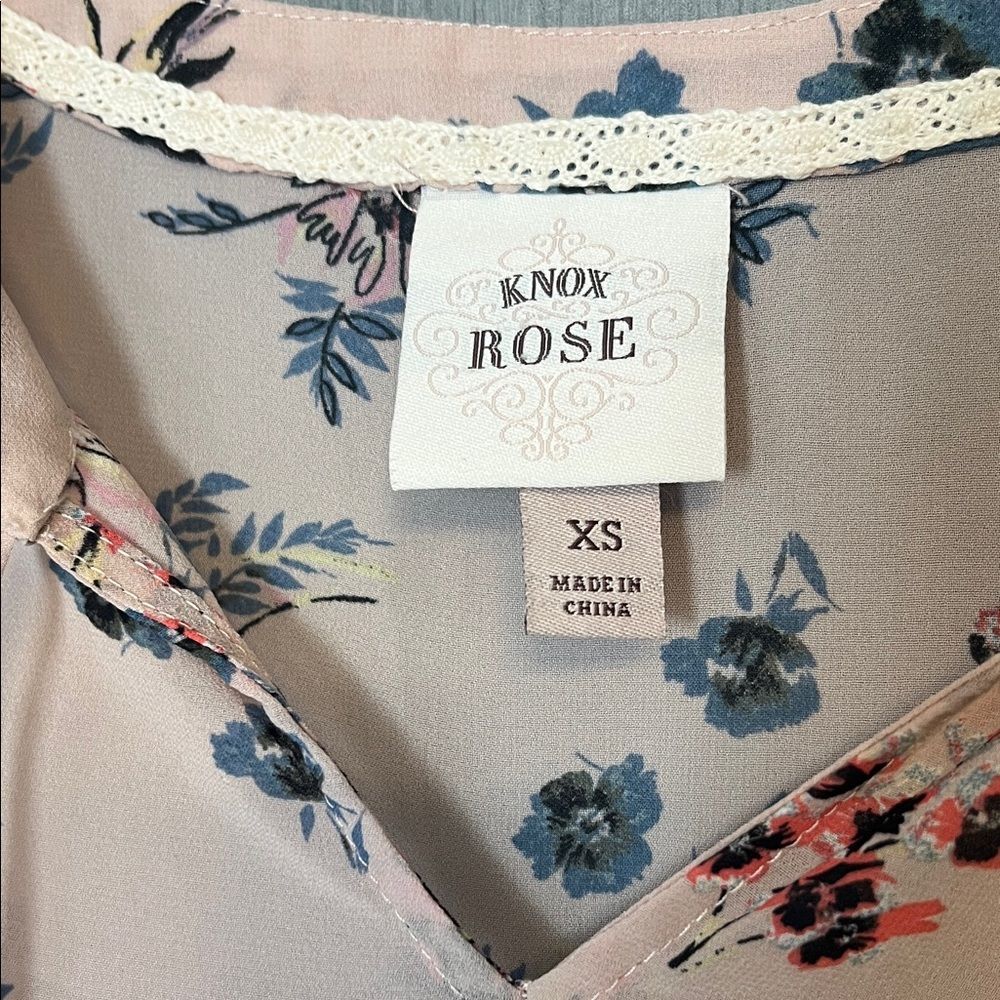 Knox Rose SZ X-SMALL Bohemian Flowy Floral Blouse #boho #fairy #whimsical - Picture 2 of 8